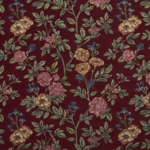 D2059 Merlot Bouquet upholstery fabric by the yard full size image